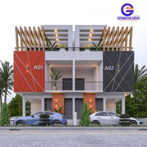 350sqm for 4 Bedroom Semi detached Duplex with attached BQ. Located at Grove Estate Apo Waru, Abuja