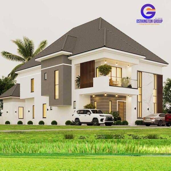 550sqm for 5 Bedroom Fully detached Duplex and attached BQ. Located at Primelux Estate Apo, Abuja.